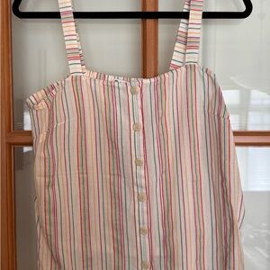 Striped Button-Down Women's Top